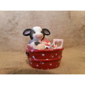 Vintage Mary Moo Moos 1994 I'm In Love With Moo Enesco 104736 w/box